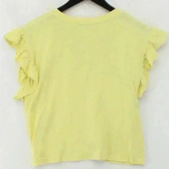 Zara Yellow Pure Cotton T-Shirt - Picture 3 of 5